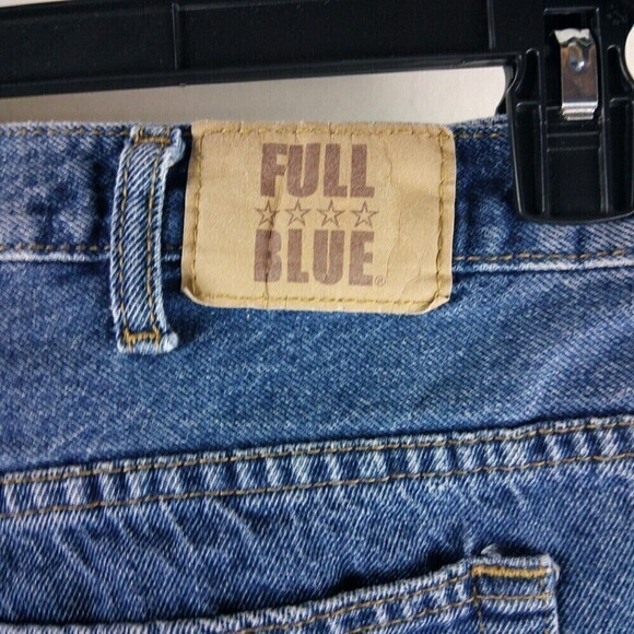 Full Blue Mens Size 42 Denim Blue Jean Shorts 42x9 - Picture 6 of 8